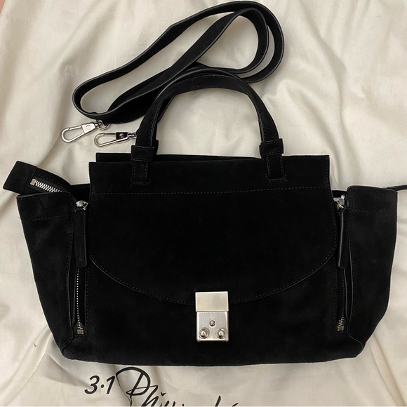 3.1 phillip lim mini soft suede pashli satchel in black - Picture 12 of 12